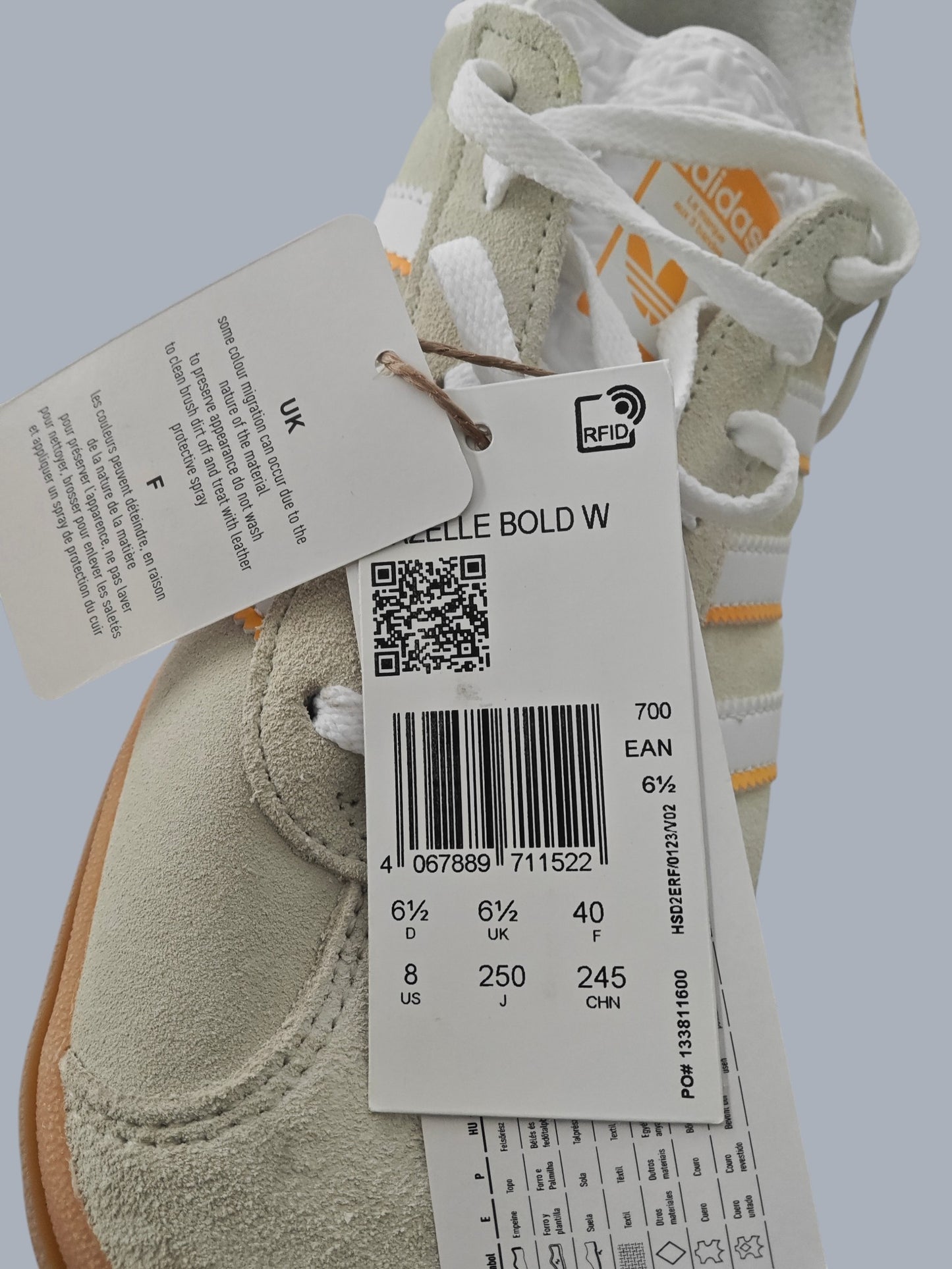 Adidas Gazelle Bold W beige plateforme taille 40