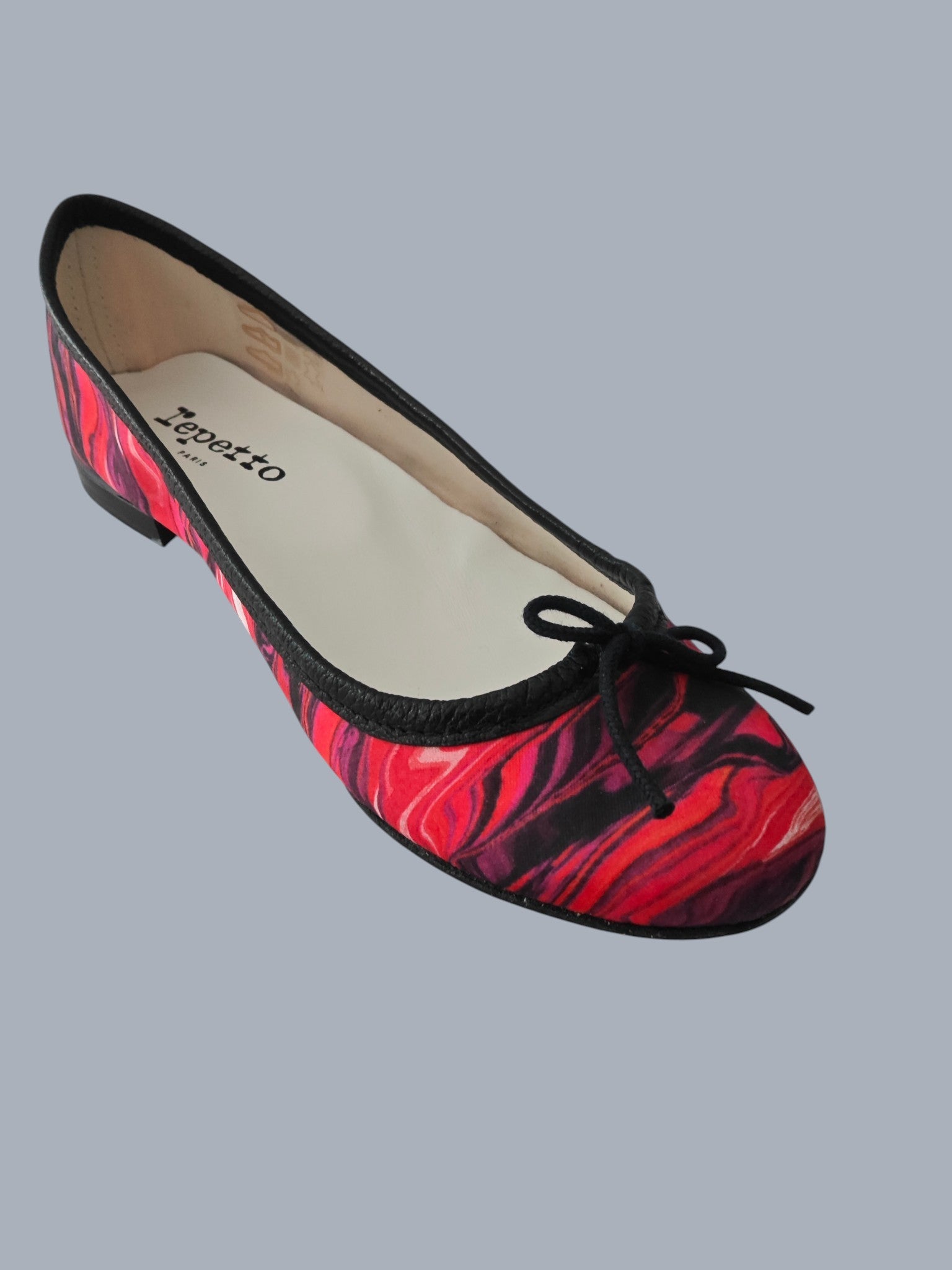 Repetto ballerines cuir multicolore rouge/noir T36 Made in France
