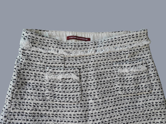 Jupe / short Comptoir des Cotonniers – Taille 36 – Tweed noir & blanc