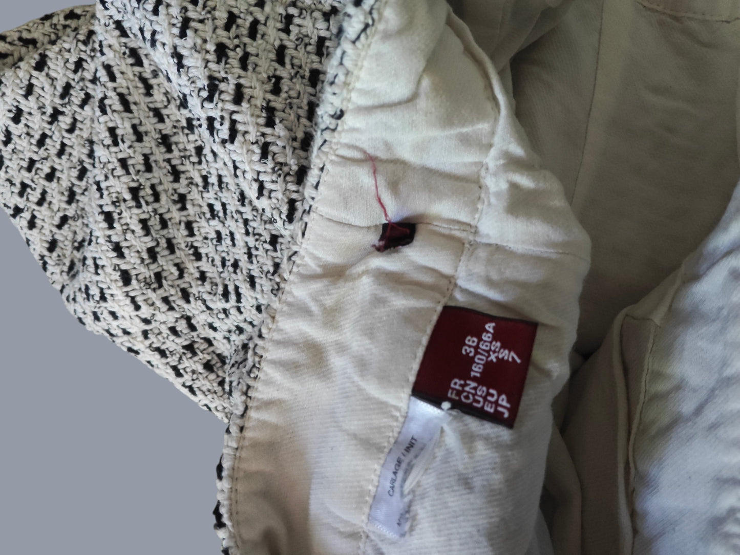Jupe / short Comptoir des Cotonniers – Taille 36 – Tweed noir & blanc