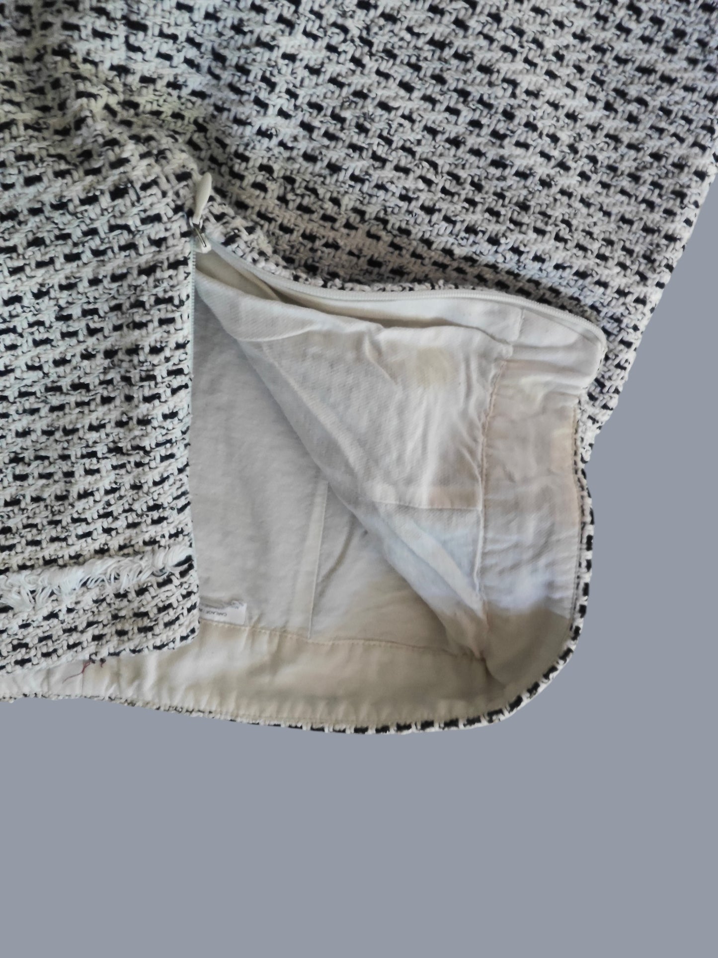 Jupe / short Comptoir des Cotonniers – Taille 36 – Tweed noir & blanc