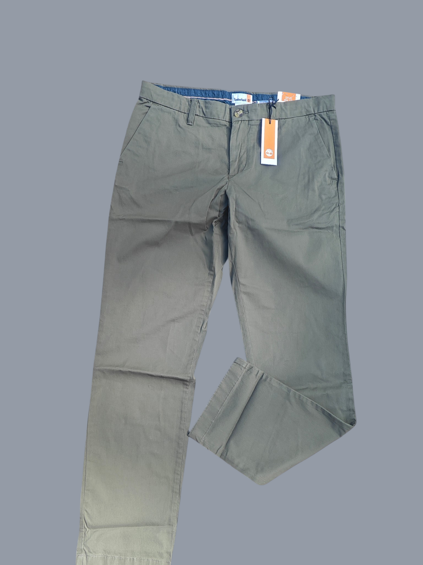 Pantalon chino Timberland slim fit gris kaki – W35 L32