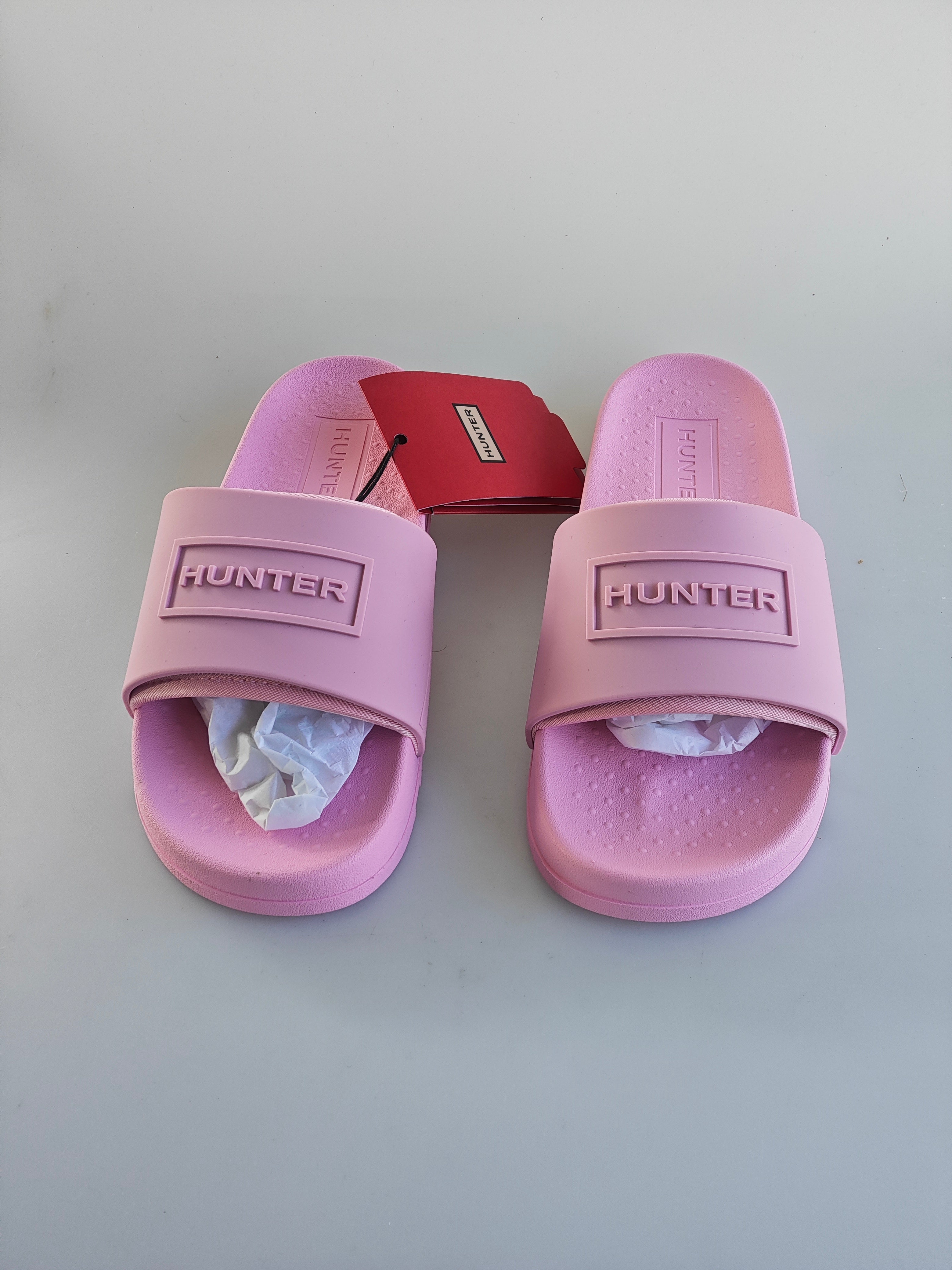 Claquettes Hunter Femme Original Bloom Slide Rose – EU 41 / UK 7 – Neuves
