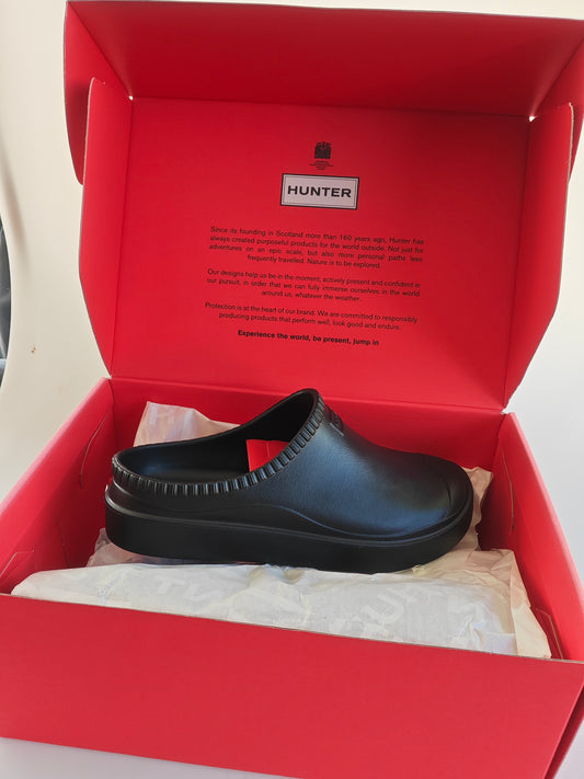 Hunter In/Out Bloom Algae Foam Clog Noir – Taille 37 EU