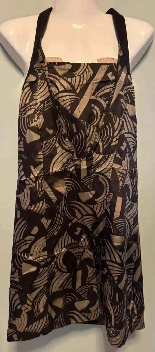 Robe imprimée taille S de Diesel, avec motifs géométriques marron et beige.
