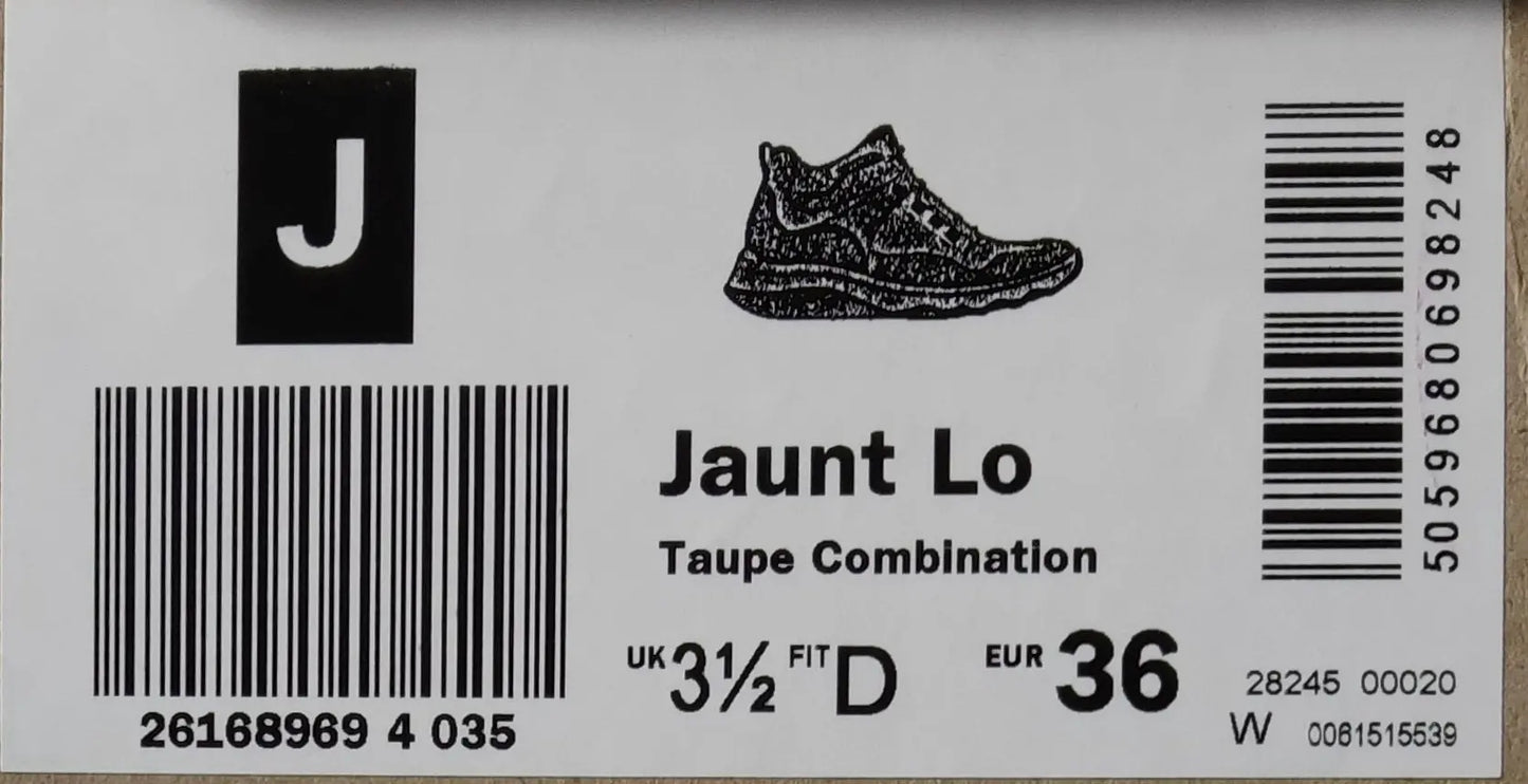 Bottes de randonnée taupe Jaunt Lo par Clarks, motif basket, taille 36.
