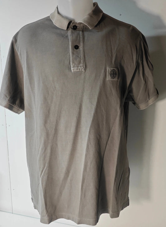 Polo Stone Island Gris – Taille XXL- SECONDE MAIN Stone Island