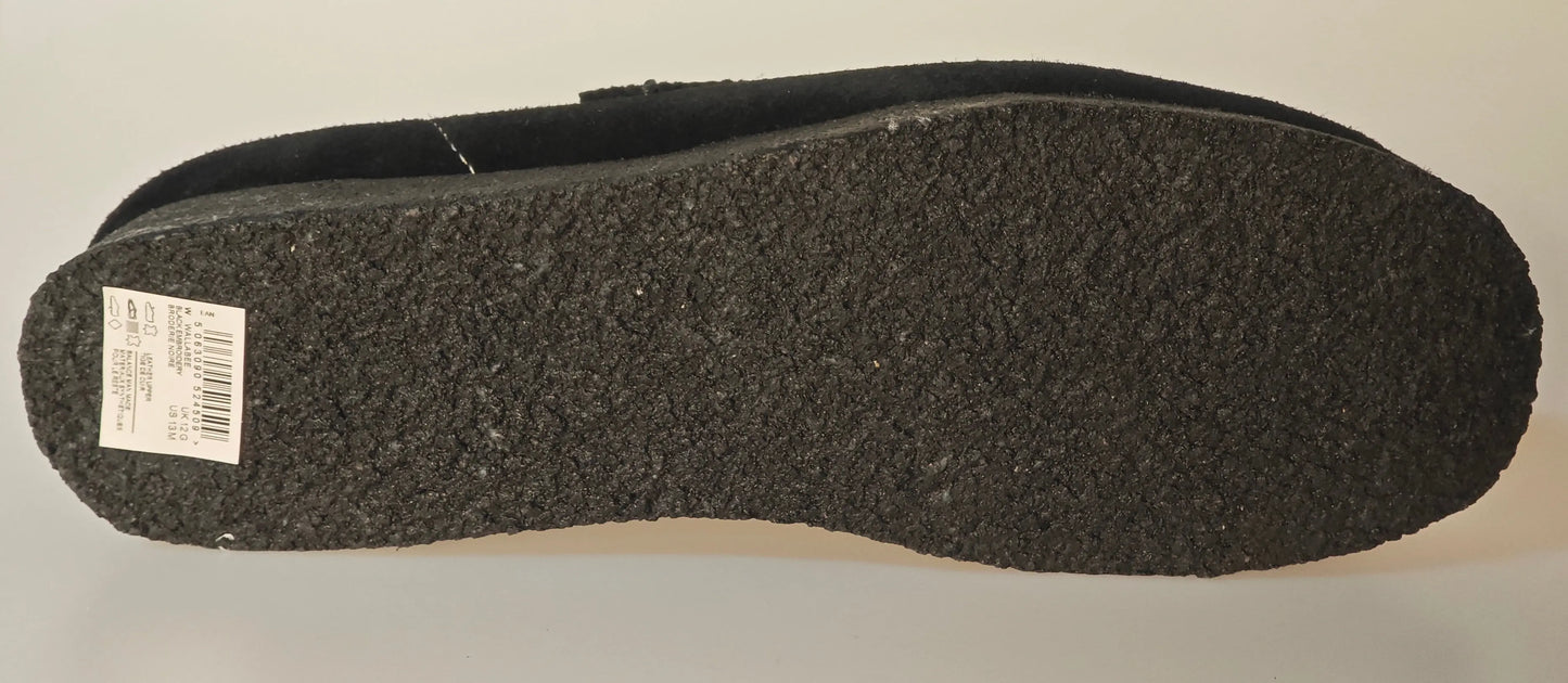 Clarks Originals Wallabee – Black Embroidery  (T.47) Clarks