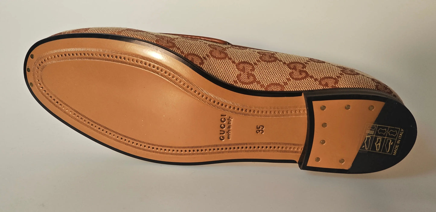 Mocassins Gucci GG Canvas Horsebit Femme gucci