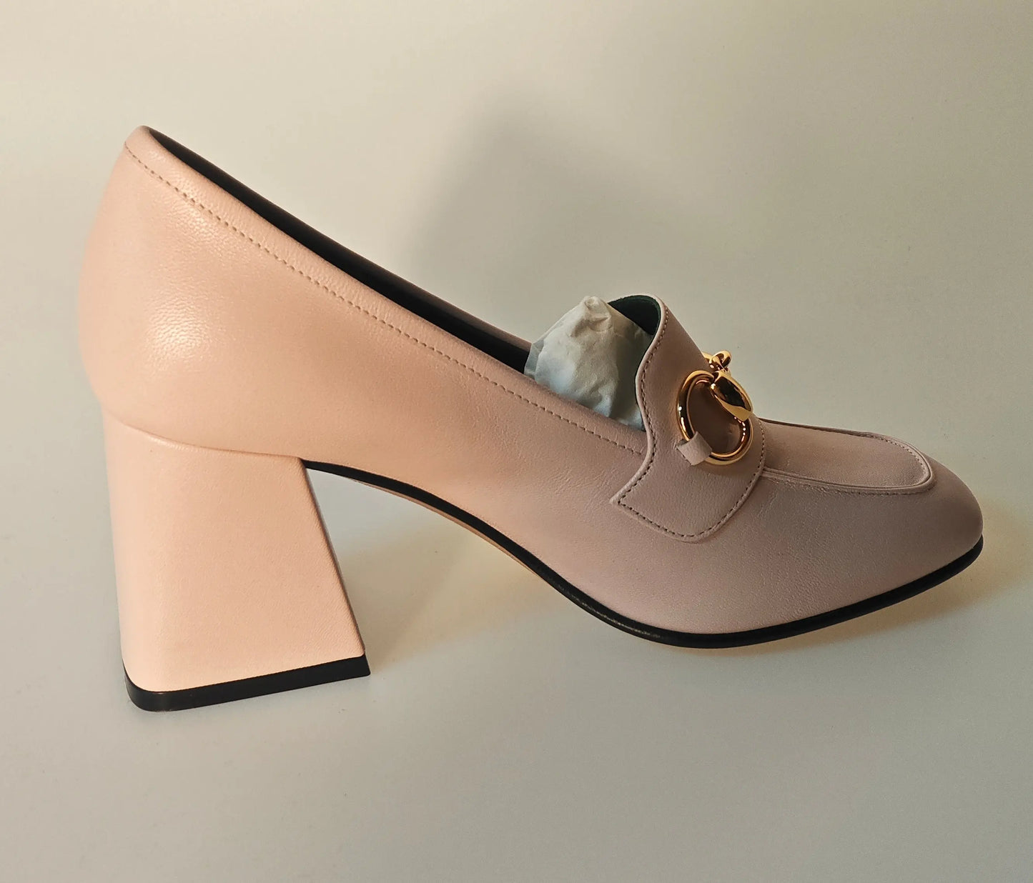 Gucci – Escarpins Mocassins à Talon – Rose Poudré gucci