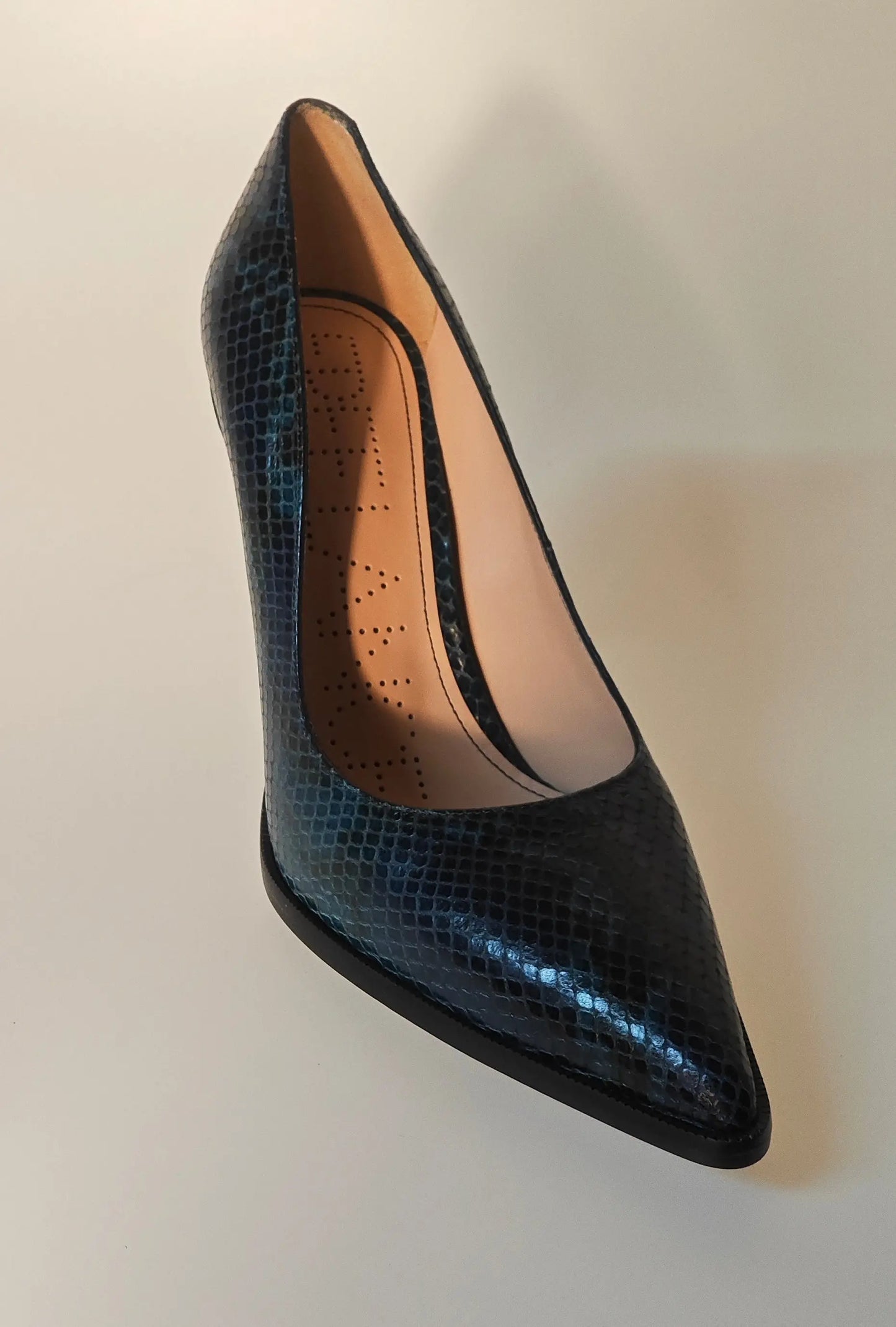 Escarpins Free Lance Jamie 10 Pump Bleu Nuit – Cuir Snake Print T.39.5 Free Lance