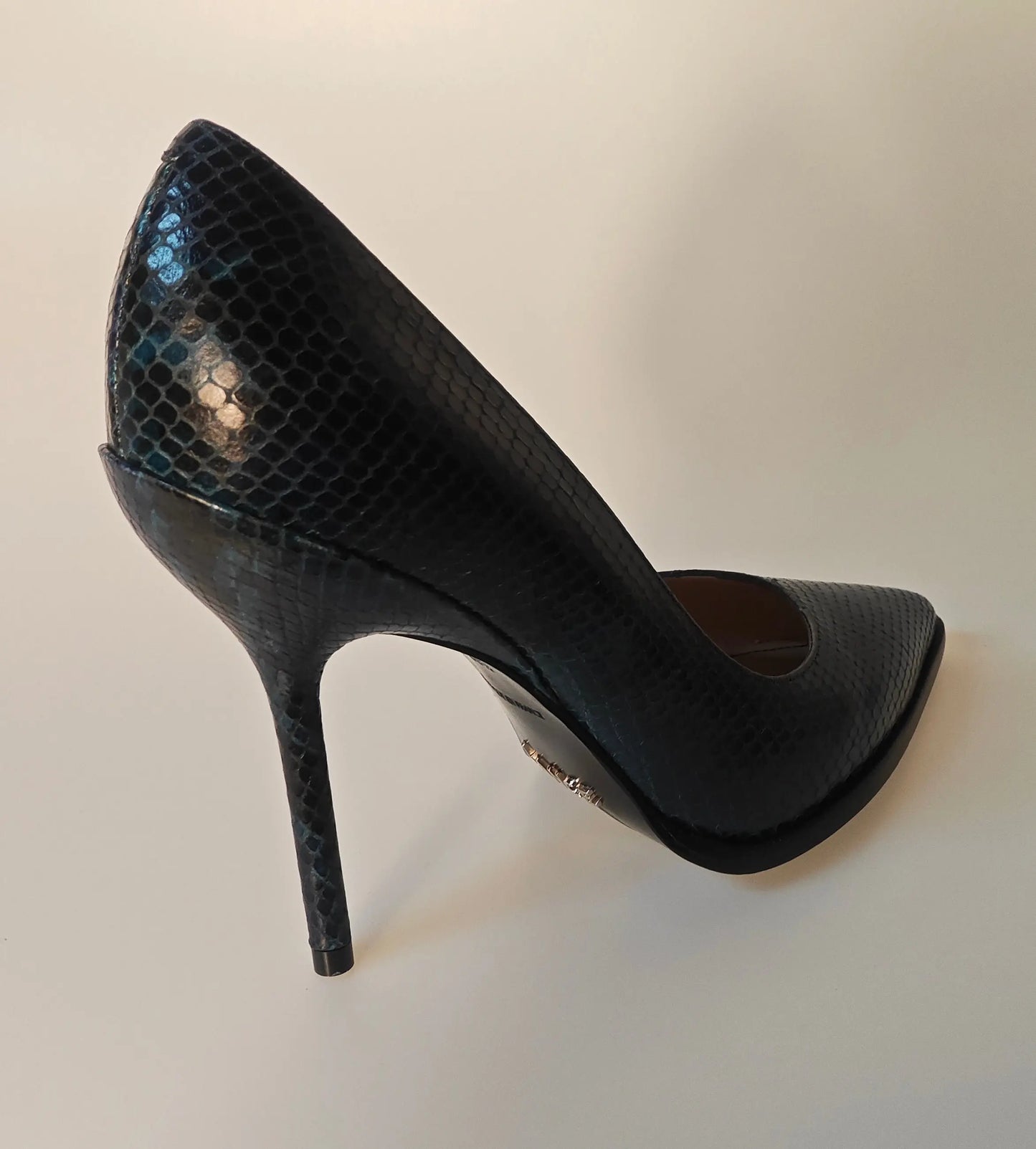 Escarpins Free Lance Jamie 10 Pump Bleu Nuit – Cuir Snake Print T.39.5 Free Lance