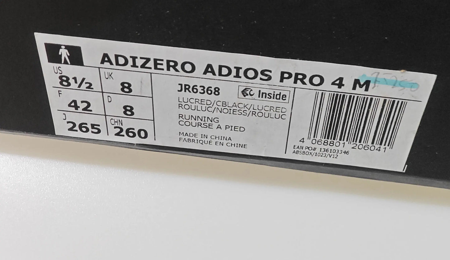 Adidas Adizero Adios Pro 4 – Running Elite T.42 Adidas