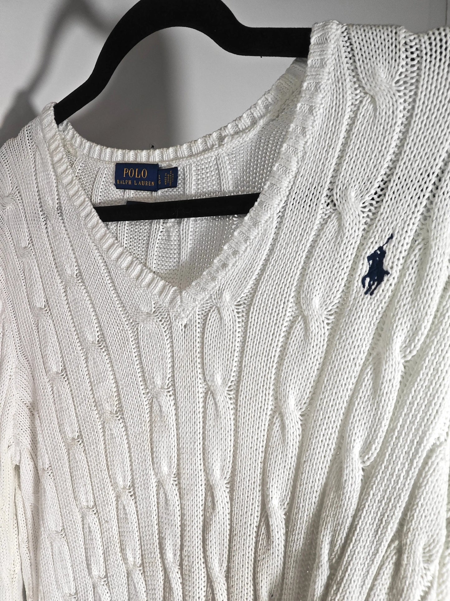 Pull Ralph Lauren à col V-Taille L-Occasion Ralph Lauren
