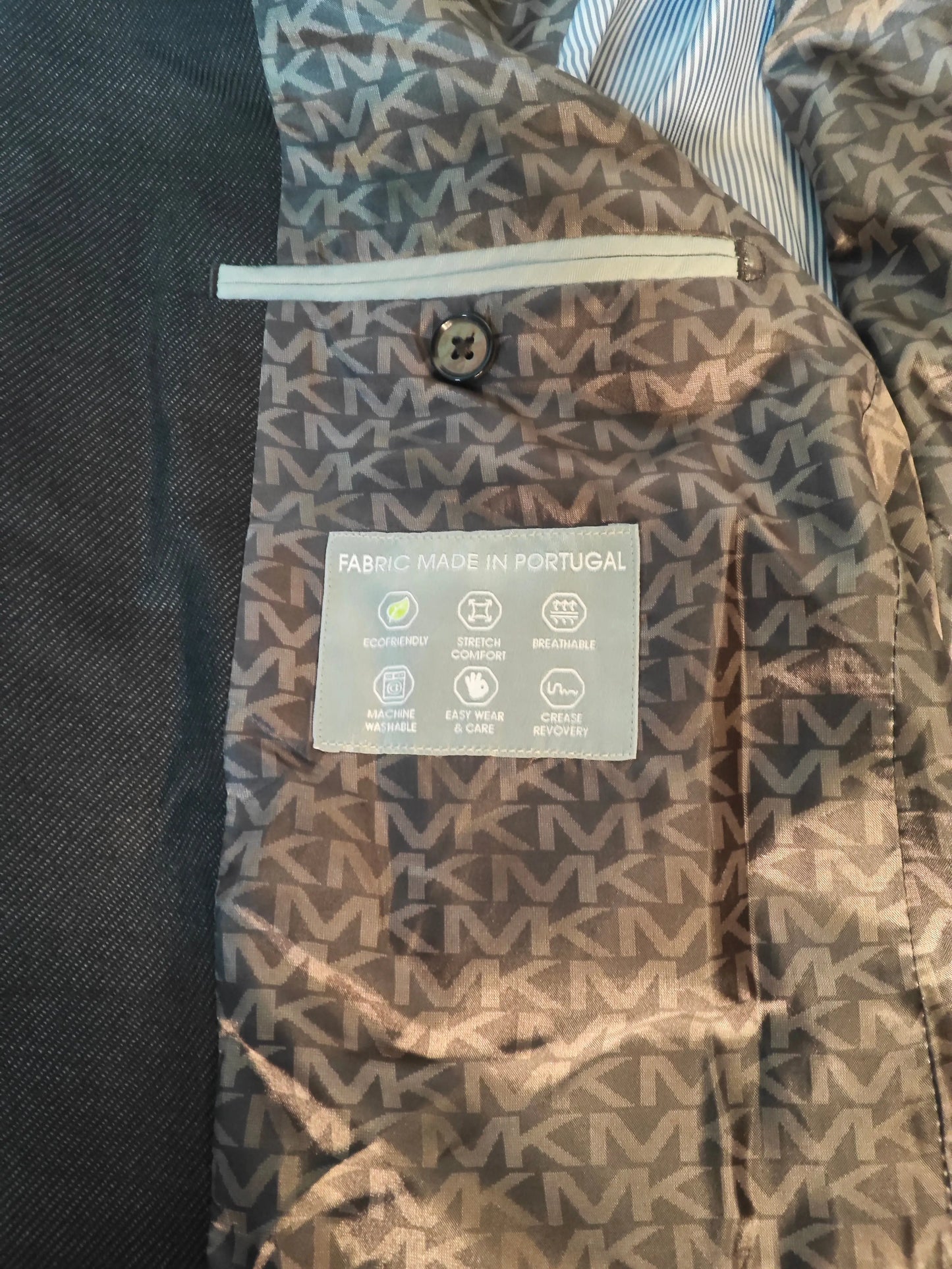 Blazer marron anthracite stretch Michael Kors – taille 50 Michael Kors