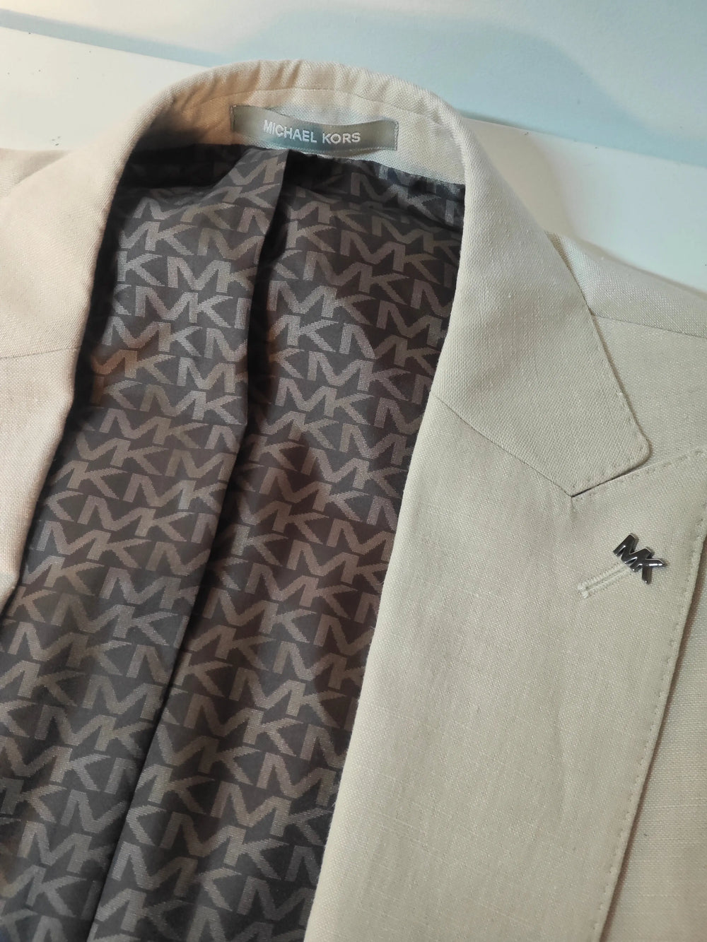 Blazer sable en lin Michael Kors – neuf avec étiquette Michael Kors