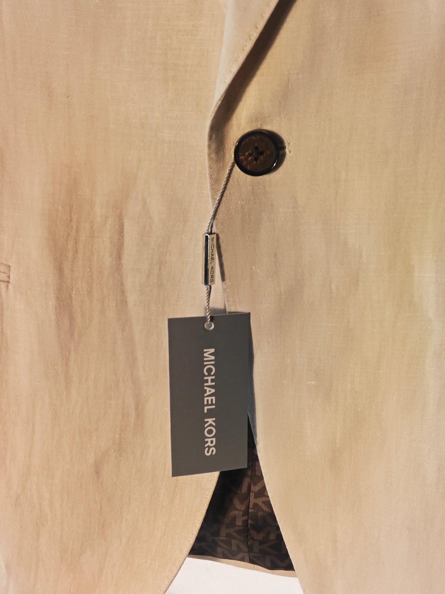 Blazer sable en lin Michael Kors – neuf avec étiquette Michael Kors