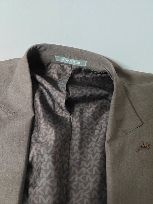 Blazer croisé Michael Kors Performance Fabric – marron clair Michael Kors