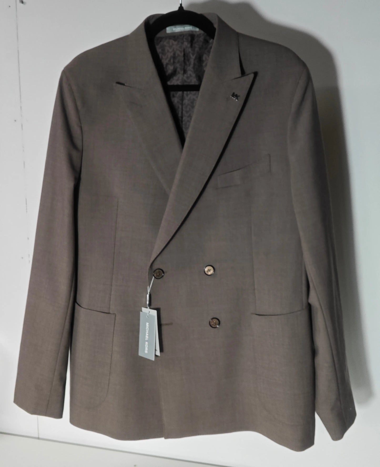 Blazer croisé Michael Kors Performance Fabric – marron clair Michael Kors