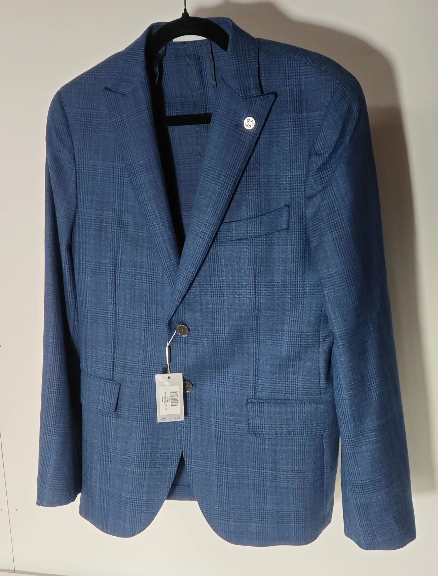 Blazer Michael Kors Slim Fit bleu à carreaux – laine – taille 48 Michael Kors