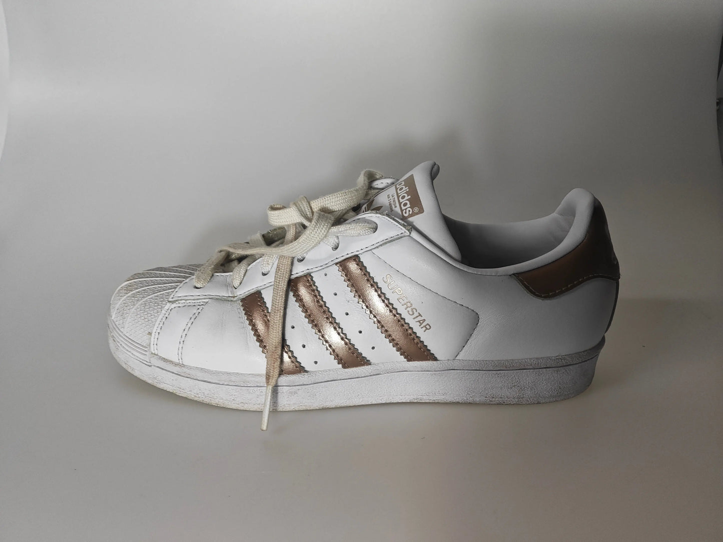 Adidas Superstar – Blanc & Rose Gold – Taille 38 SECONDE MAIN Adidas