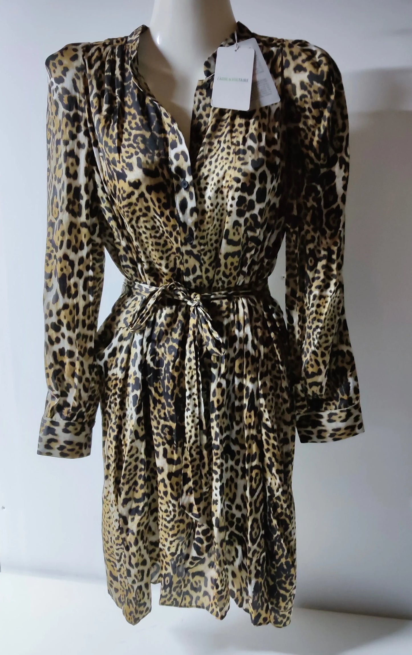 Robe Zadig & Voltaire léopard satinée – neuve avec étiquettes – T.S Zadig & Volataire