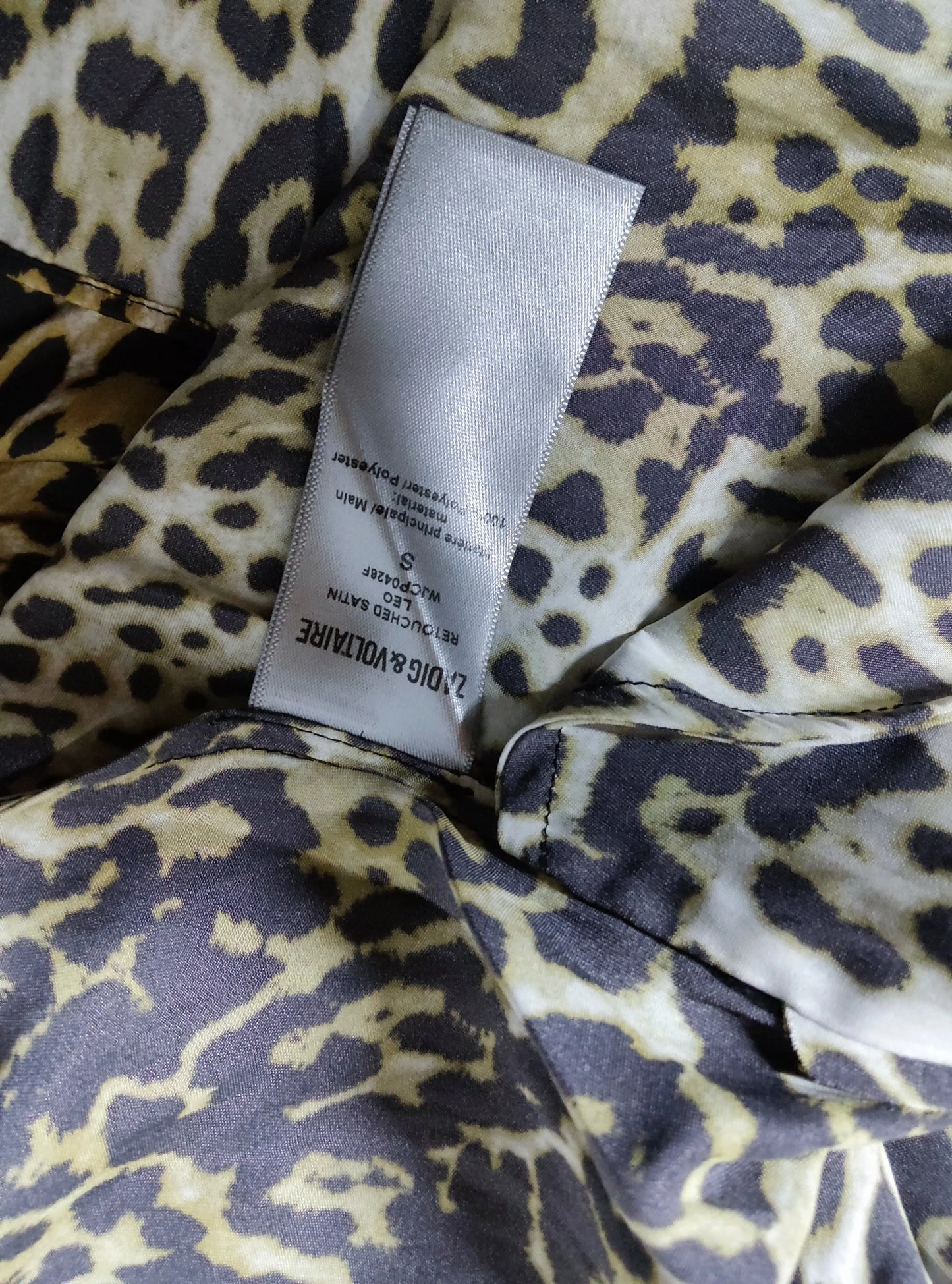 Robe Zadig & Voltaire léopard satinée – neuve avec étiquettes – T.S Zadig & Volataire