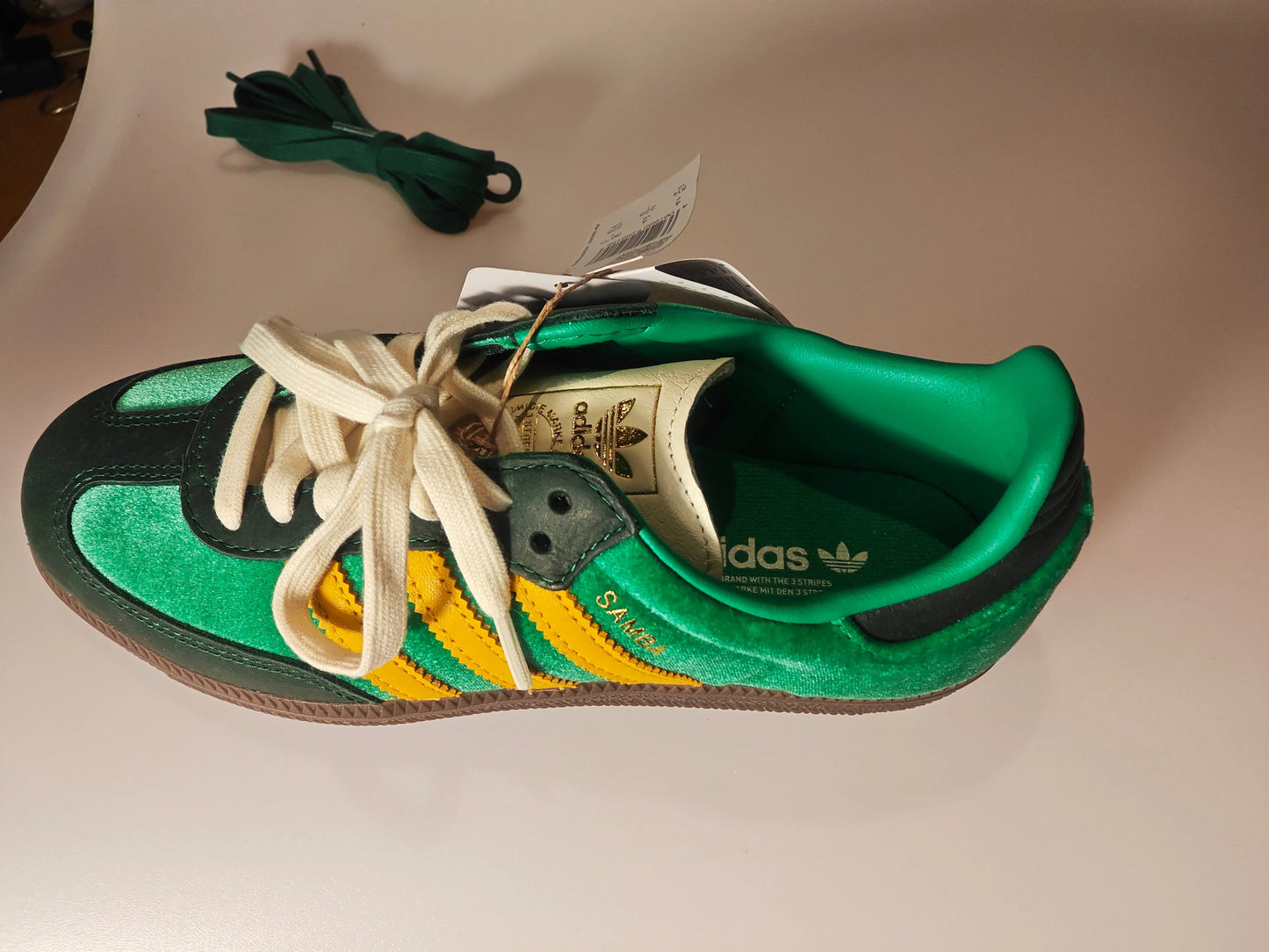 Adidas Samba OG W verte / jaune – neuves – T36 2/3 – réf. JI2681 Adidas