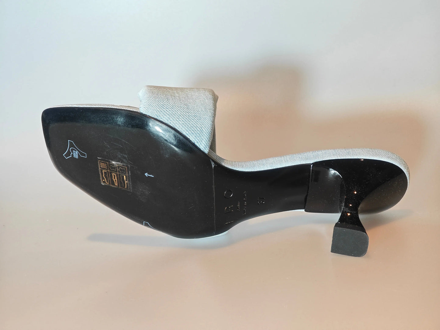 Mules à talon IRO Paris denim bleu clair – T37 – modèle DN Street – avec pochon IRO