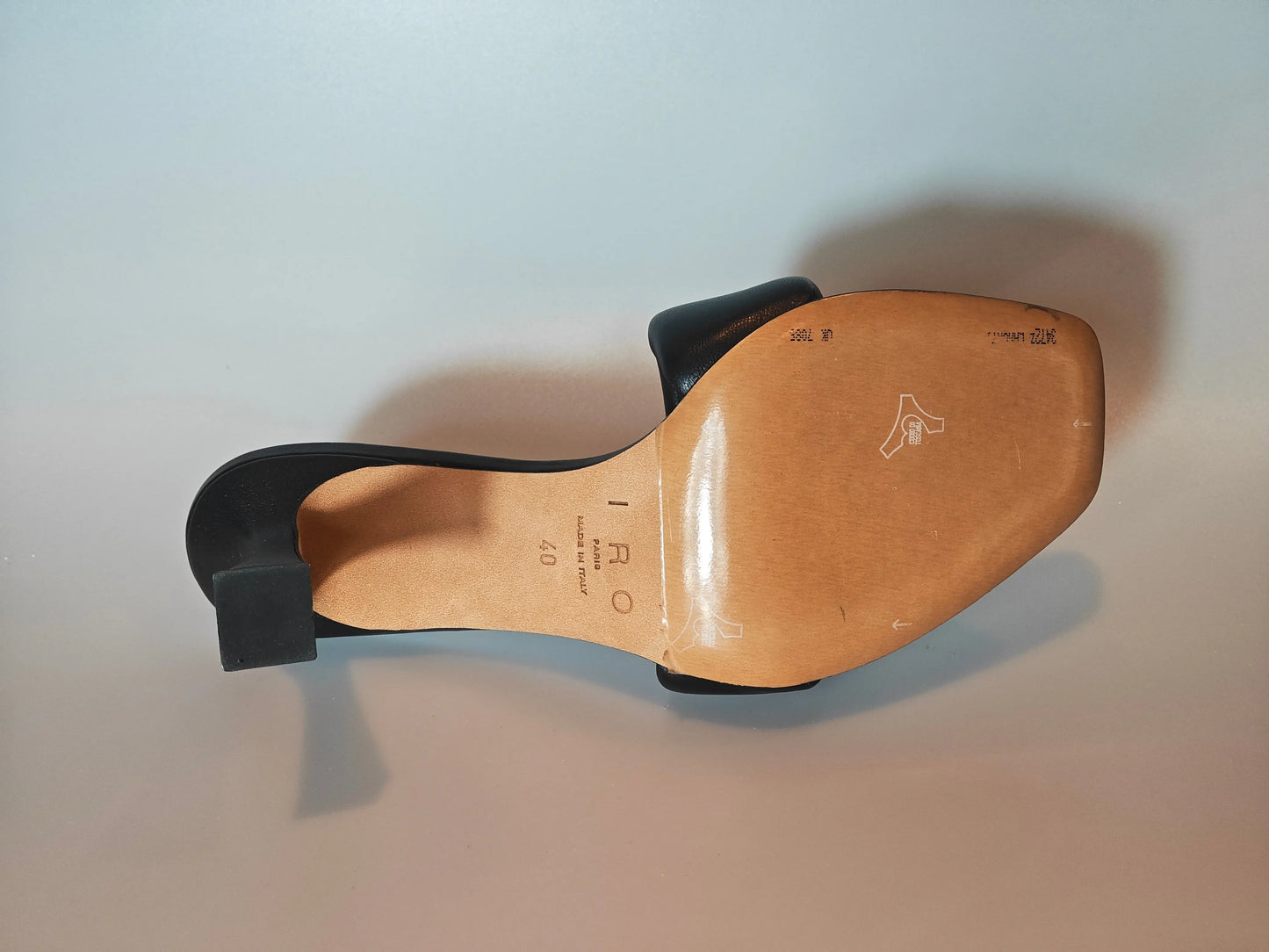 Mules à talon IRO Paris Yolanda noires cuir – T40 – avec boîte et pochon IRO