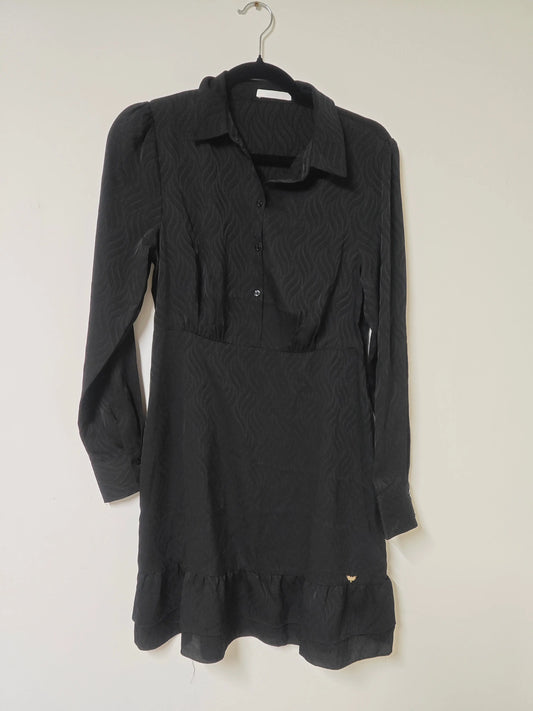 Robe LPB noire neuve manches longues col chemise taille S SECONDE MAIN LPB