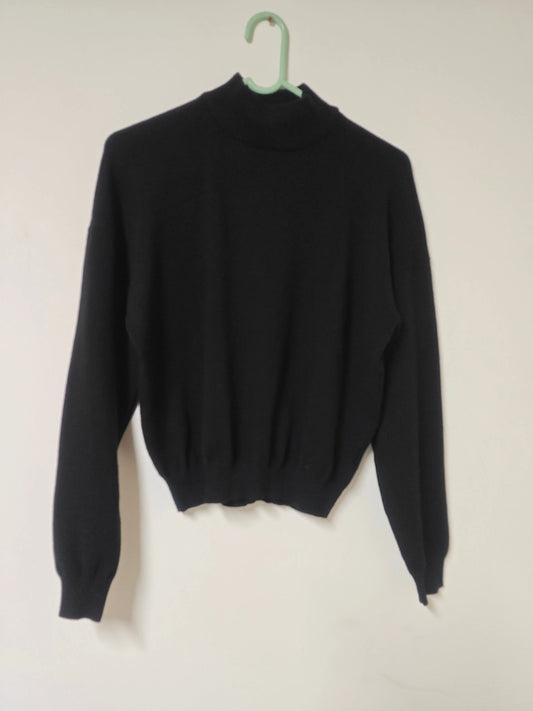 Pull noir col montant Chicorée taille L SECONDE MAIN Chicoree