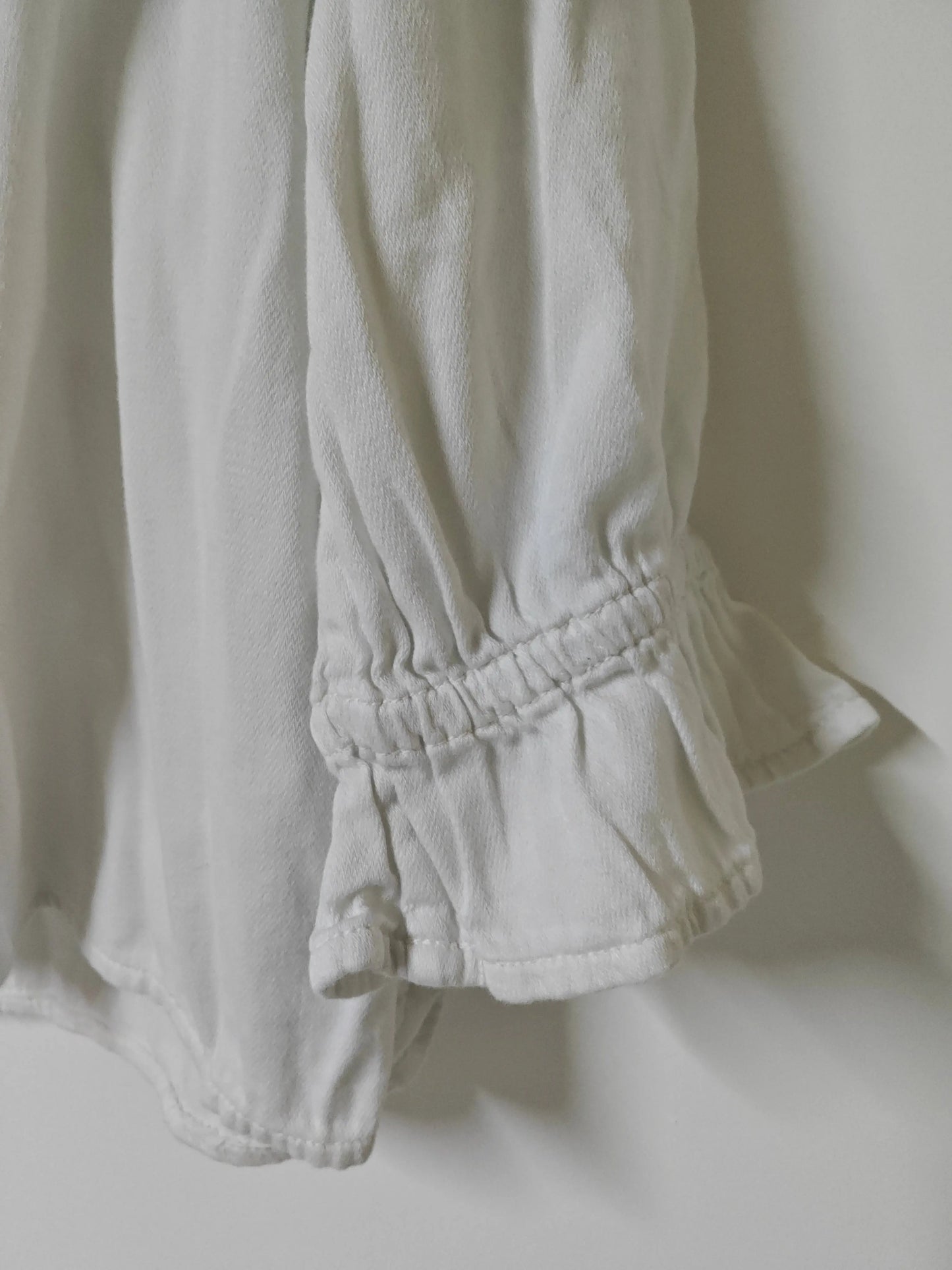 Blouse ba&sh blanche col volanté manches 3/4 - SECONDE MAIN ba&sh