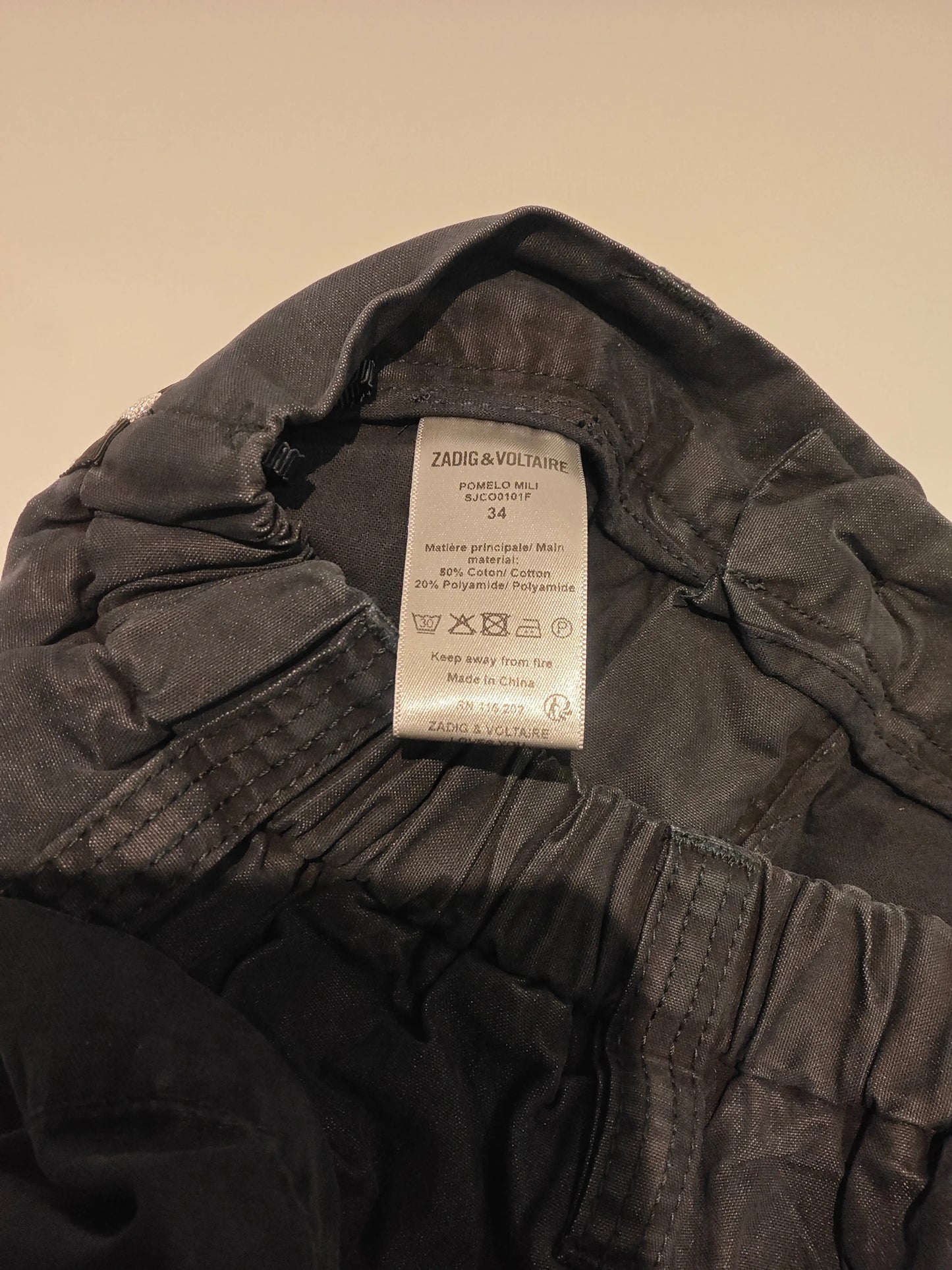Pantalon Zadig & Voltaire Pomelo Mili noir neuf taille 34 Zadig & Volataire