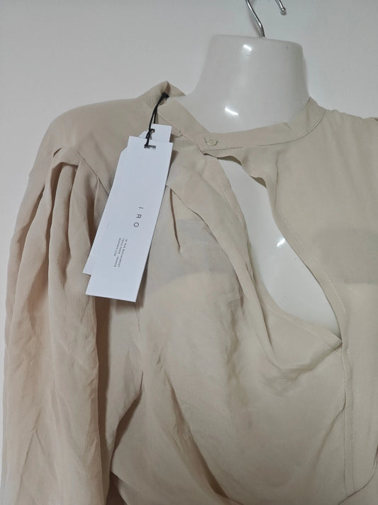 Robe IRO beige nude asymétrique drapée neuve taille 36 IRO