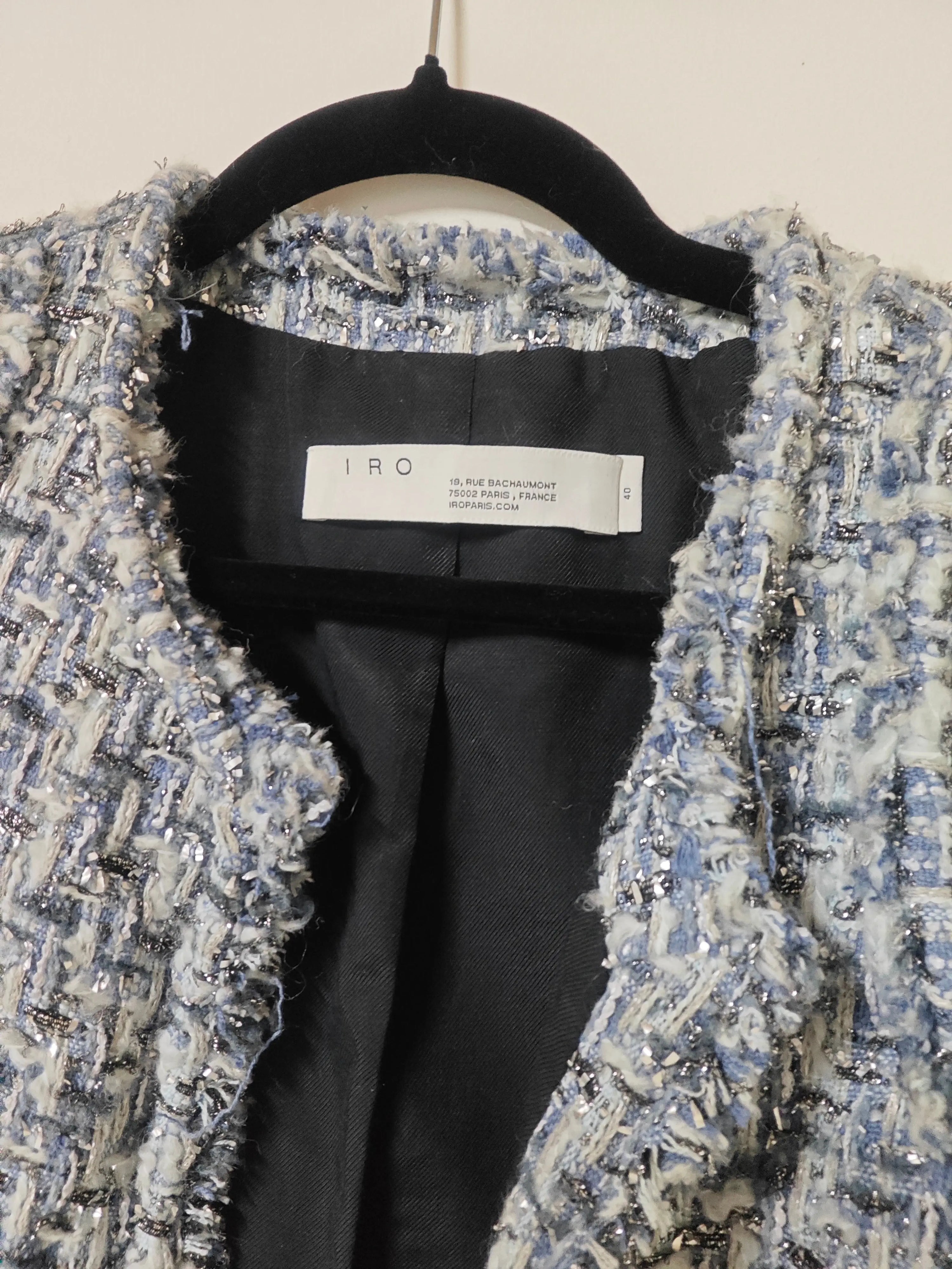 IRO Paris – Veste Tweed Disco – Taille 40 - SECONDE MAIN IRO