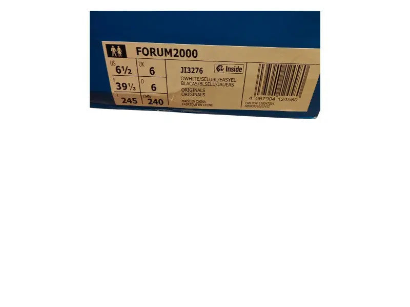 Adidas Originals Forum 2000 blanc bleu T 39 1/3 neuves avec étiquette Adidas