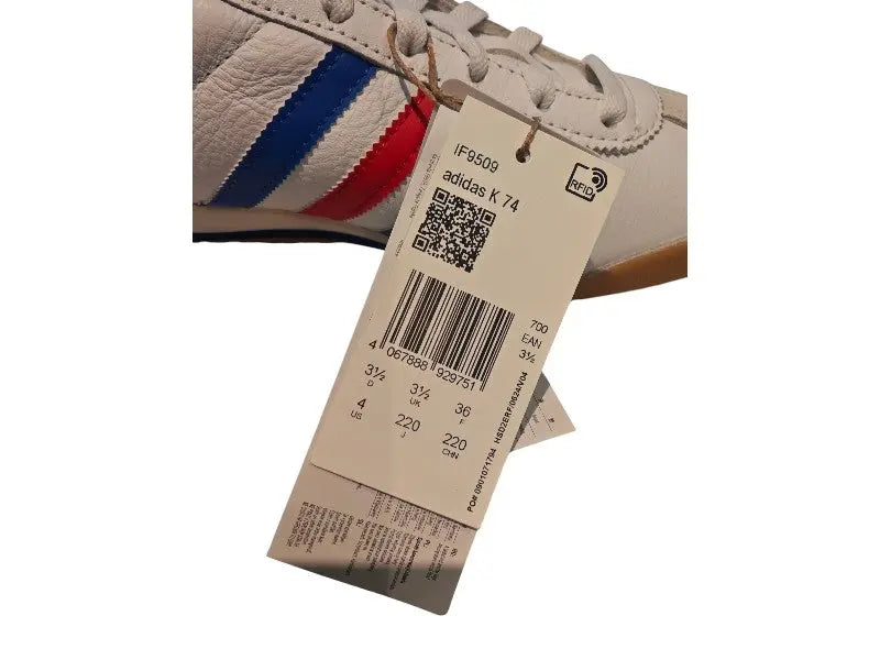 Adidas K 74 blanches bleu rouge T36 neuves avec étiquette Adidas