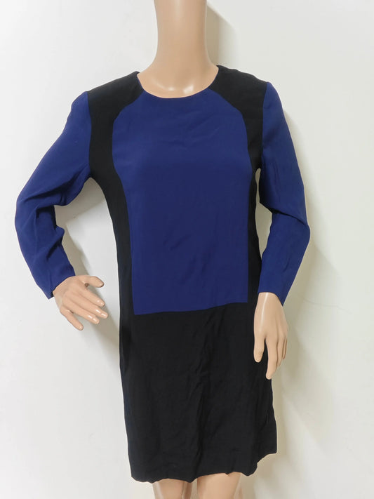 Robe Sandro bleu & noir – Taille 1 SECONDE MAIN sandro