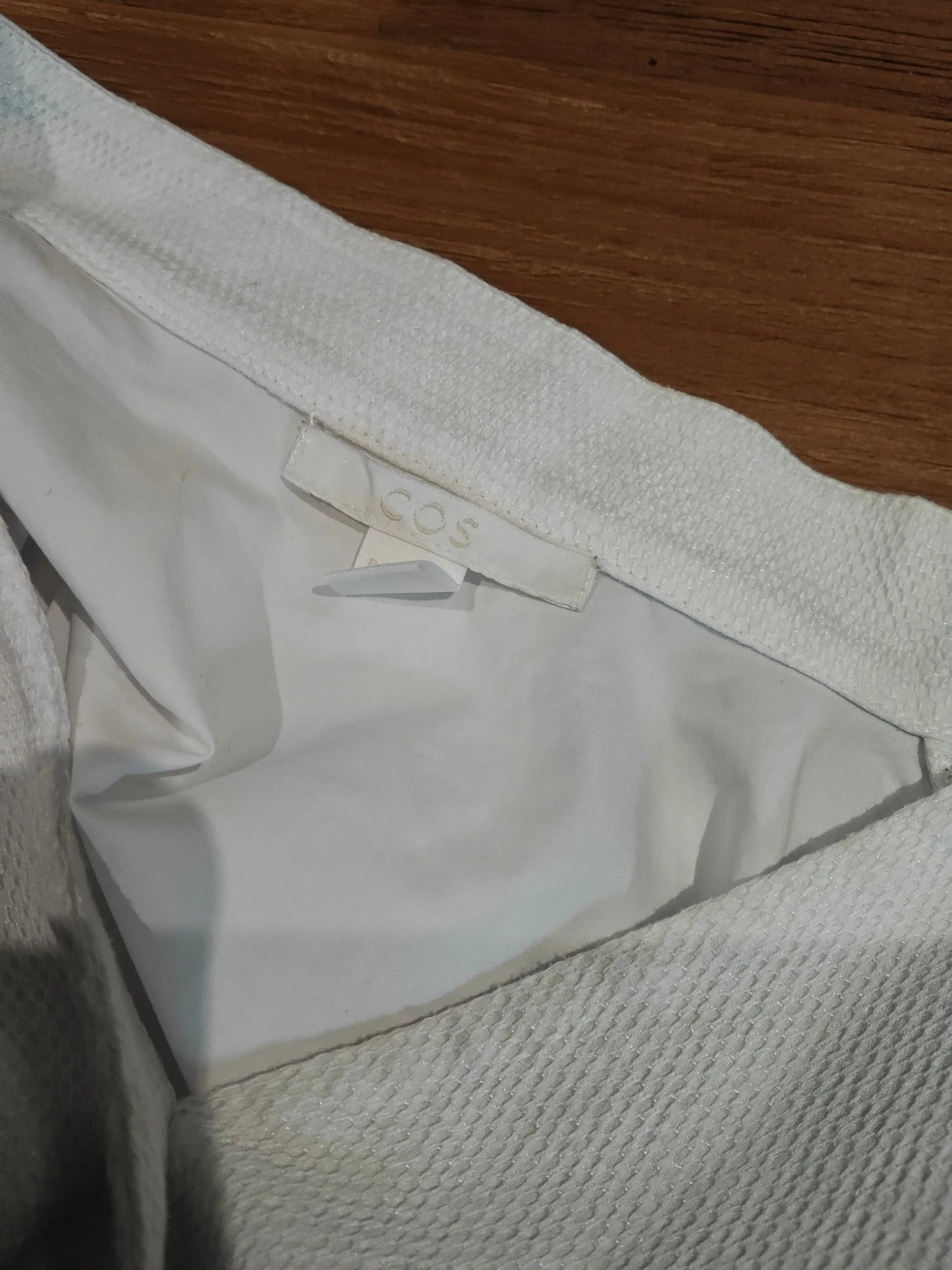 Robe tunique COS blanche minimaliste manches longues T.38 SECONDE MAIN COS
