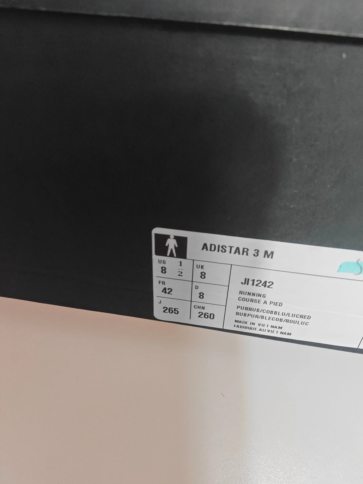 Adidas Adistar 3 M running T42 neuves rouge bleu blanc Adidas