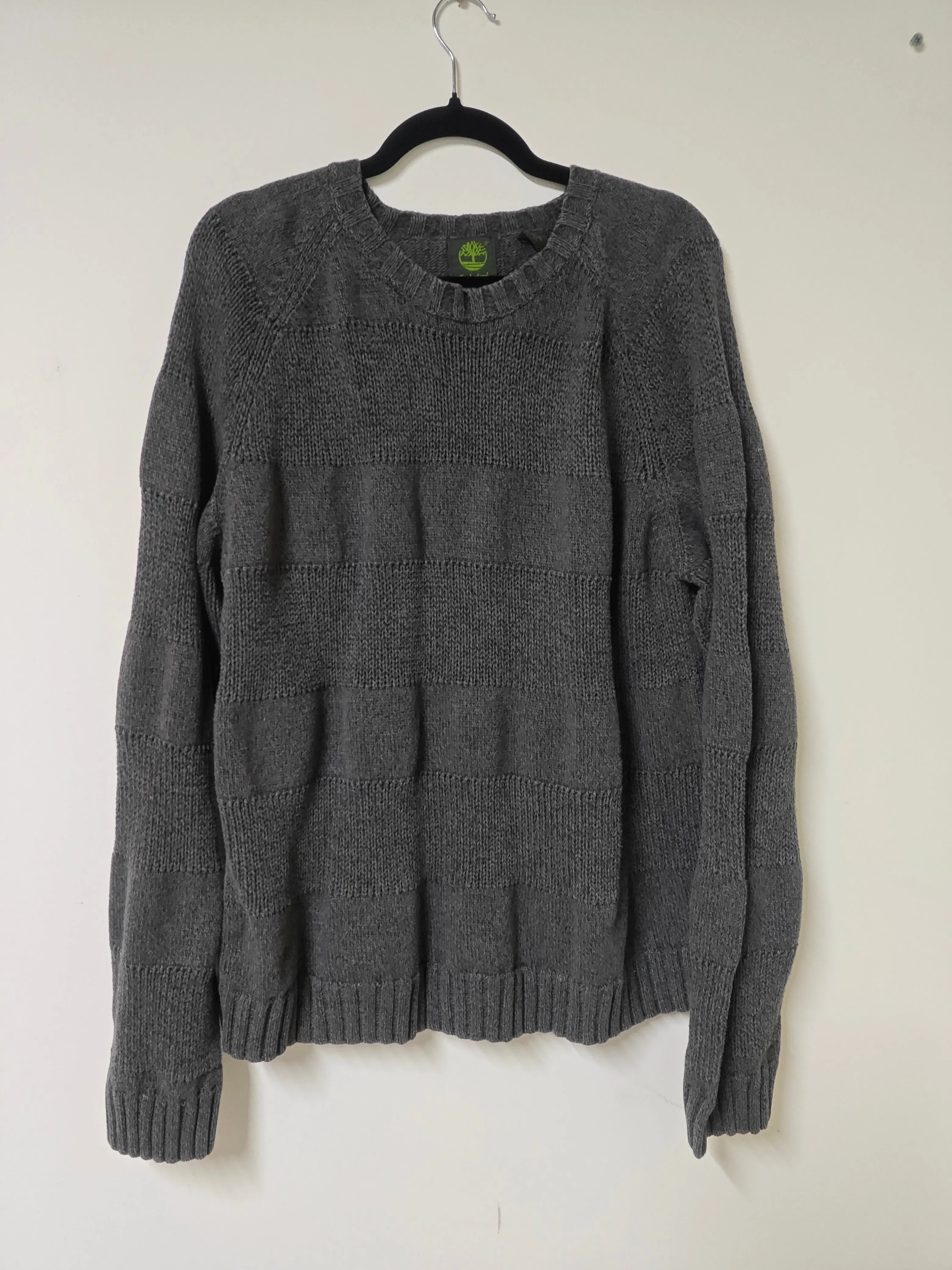Pull Timberland vintage XL gris maille texturée- SECONDE MAIN Timberland