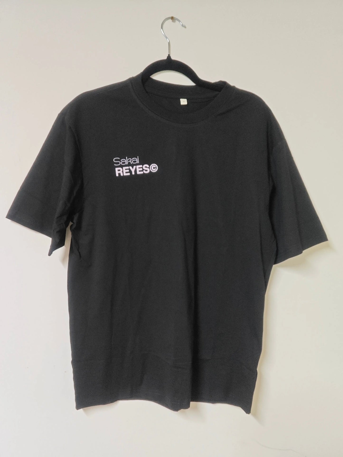 T-shirt Reyes Sakai noir 100% coton taille M imprimé dos Sakai