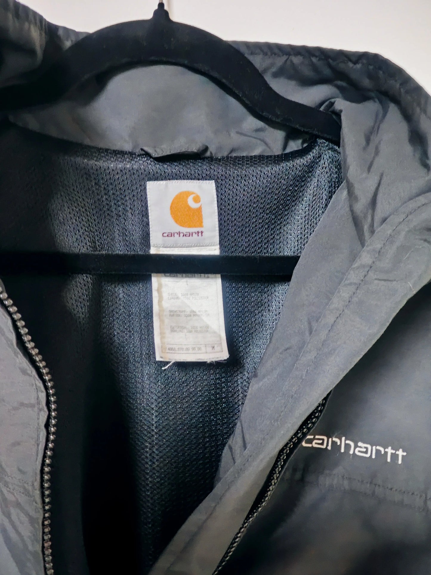 Blouson Carhartt noir zippé léger taille M - SECONDE MAIN Carhartt