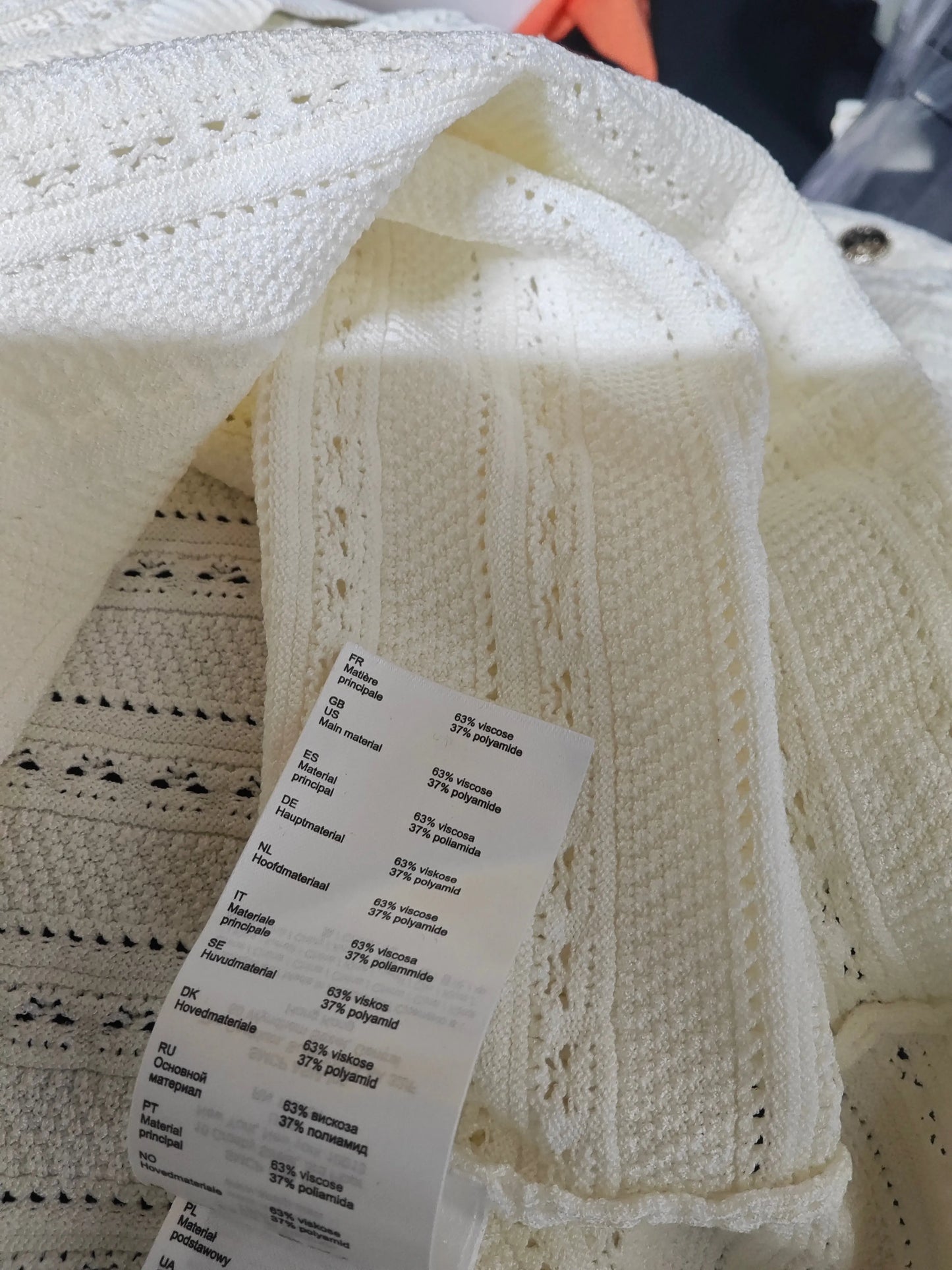 Pull Maje écru maille ajourée boutons épaule T1 Maje