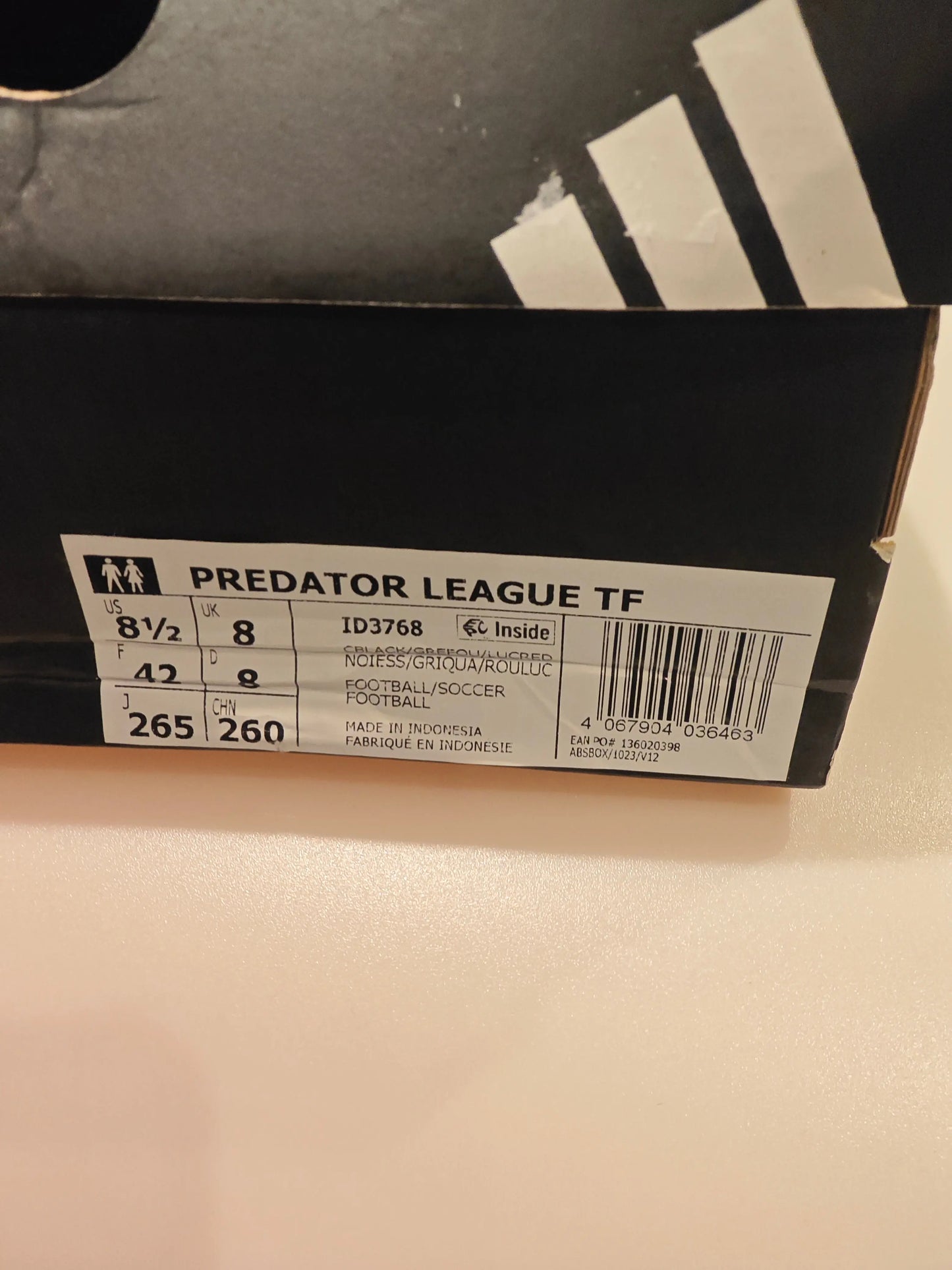 Adidas Predator League TF noir rouge – neuves – taille 42 Adidas