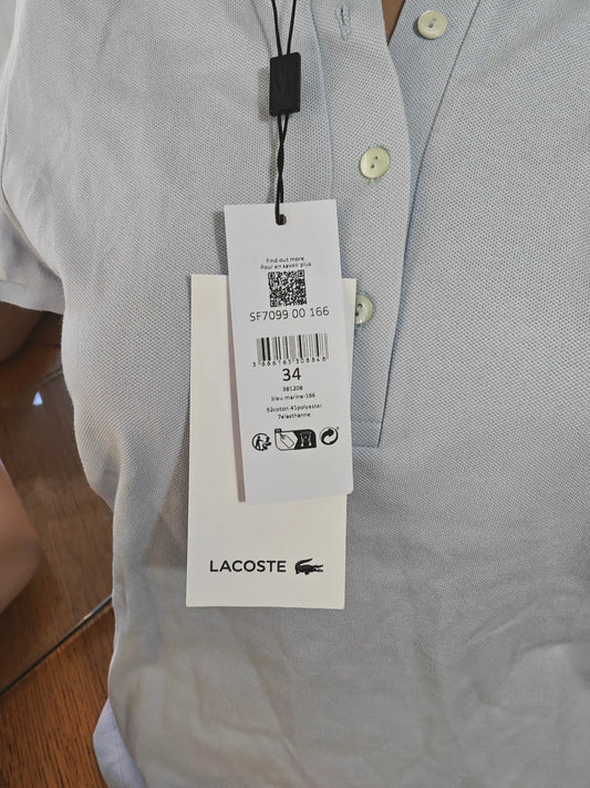 Polo Lacoste femme bleu clair – slim fit – neuf avec étiquette – taille 36 Lacoste