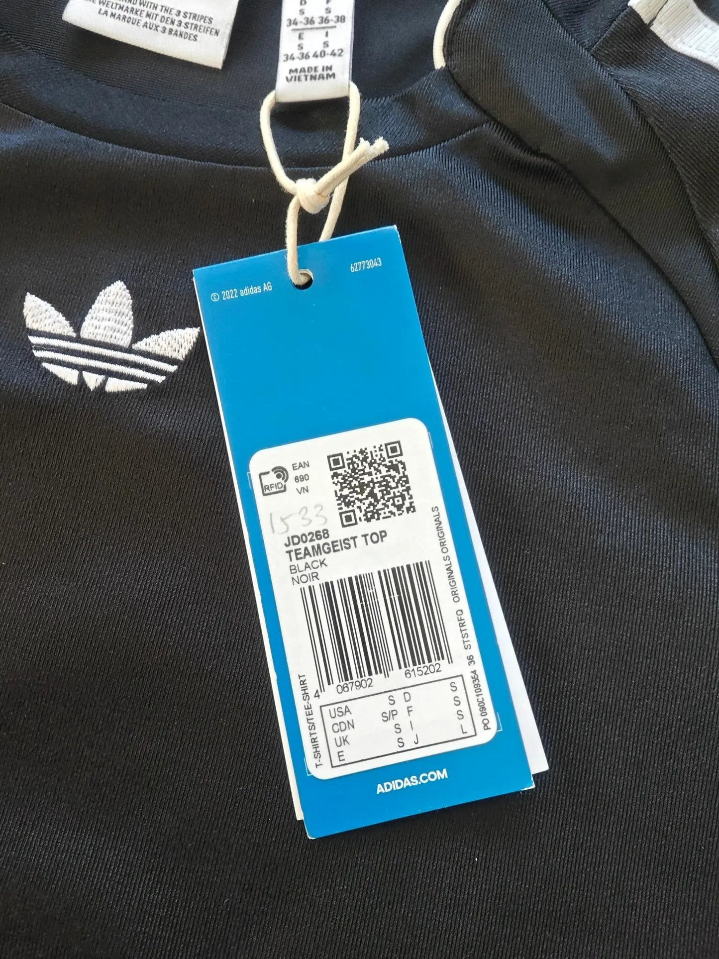 Top crop Adidas Originals Teamgeist noir – taille S Adidas