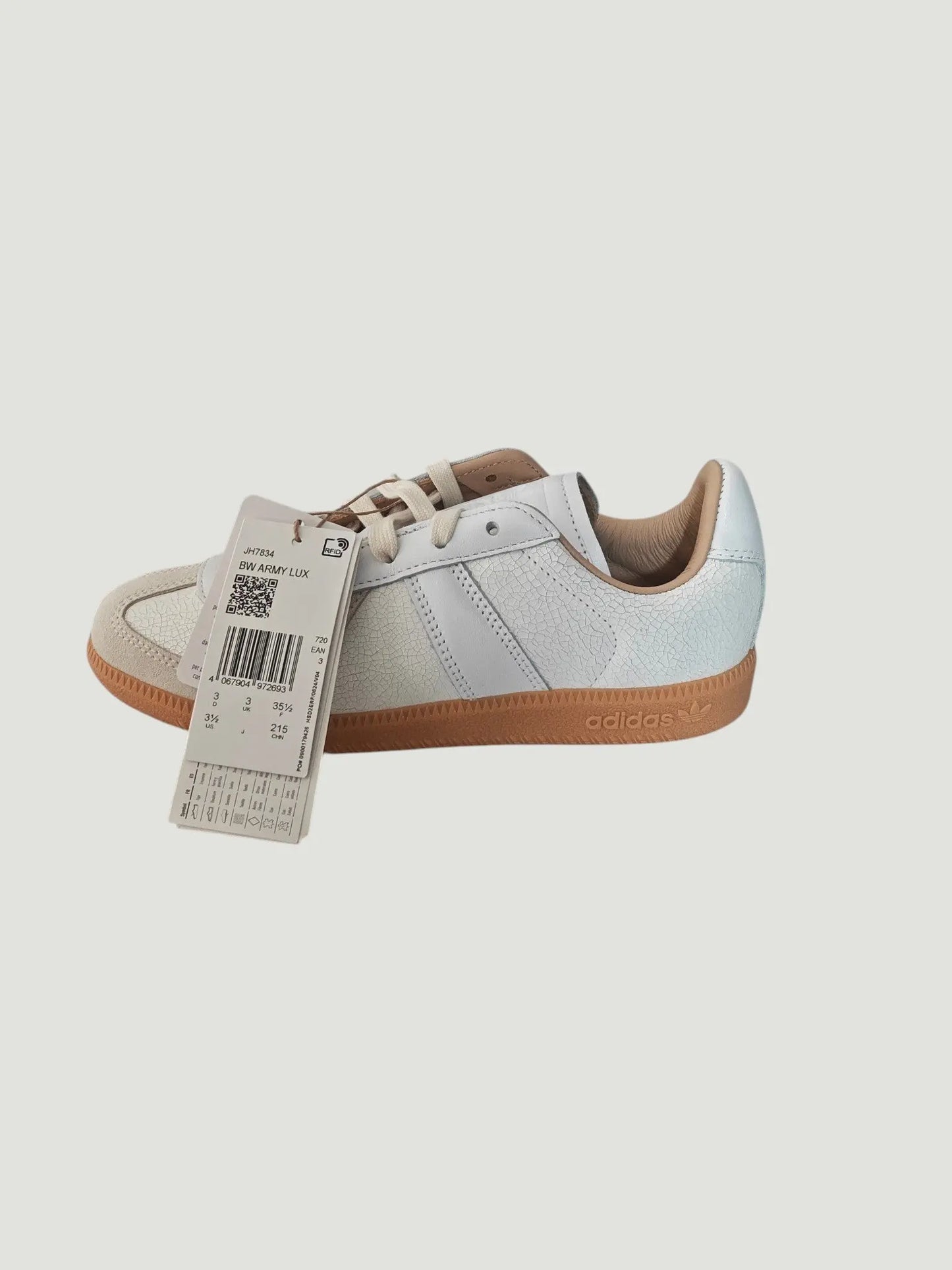 Adidas BW Army Lux neuves – T. 35 1/2 – blanc cassé / gomme – cuir premium adidas