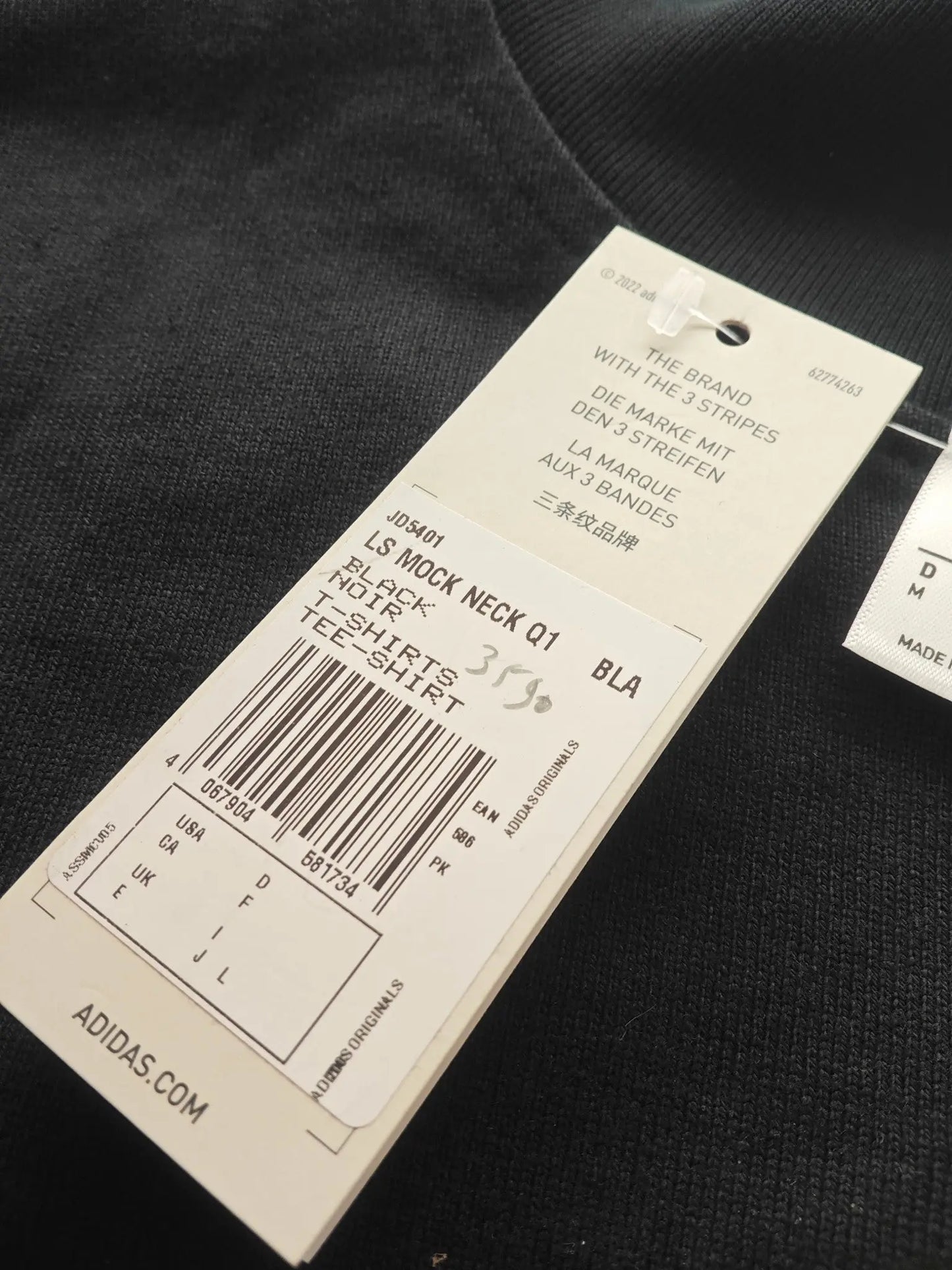 Sweat Adidas noir col montant taille M Adidas